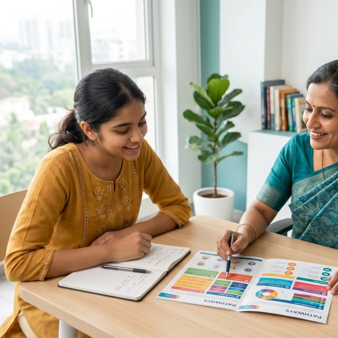 Class 10 student being counselled